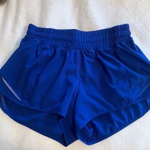 Blue Lululemon hotty hot shorts